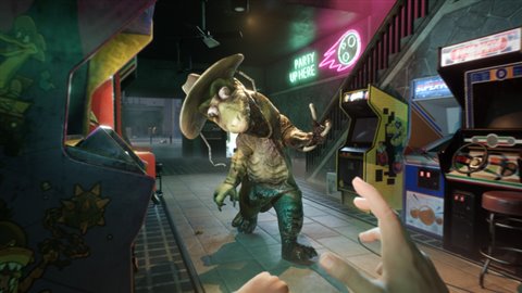 Mascot in the arcade hall
